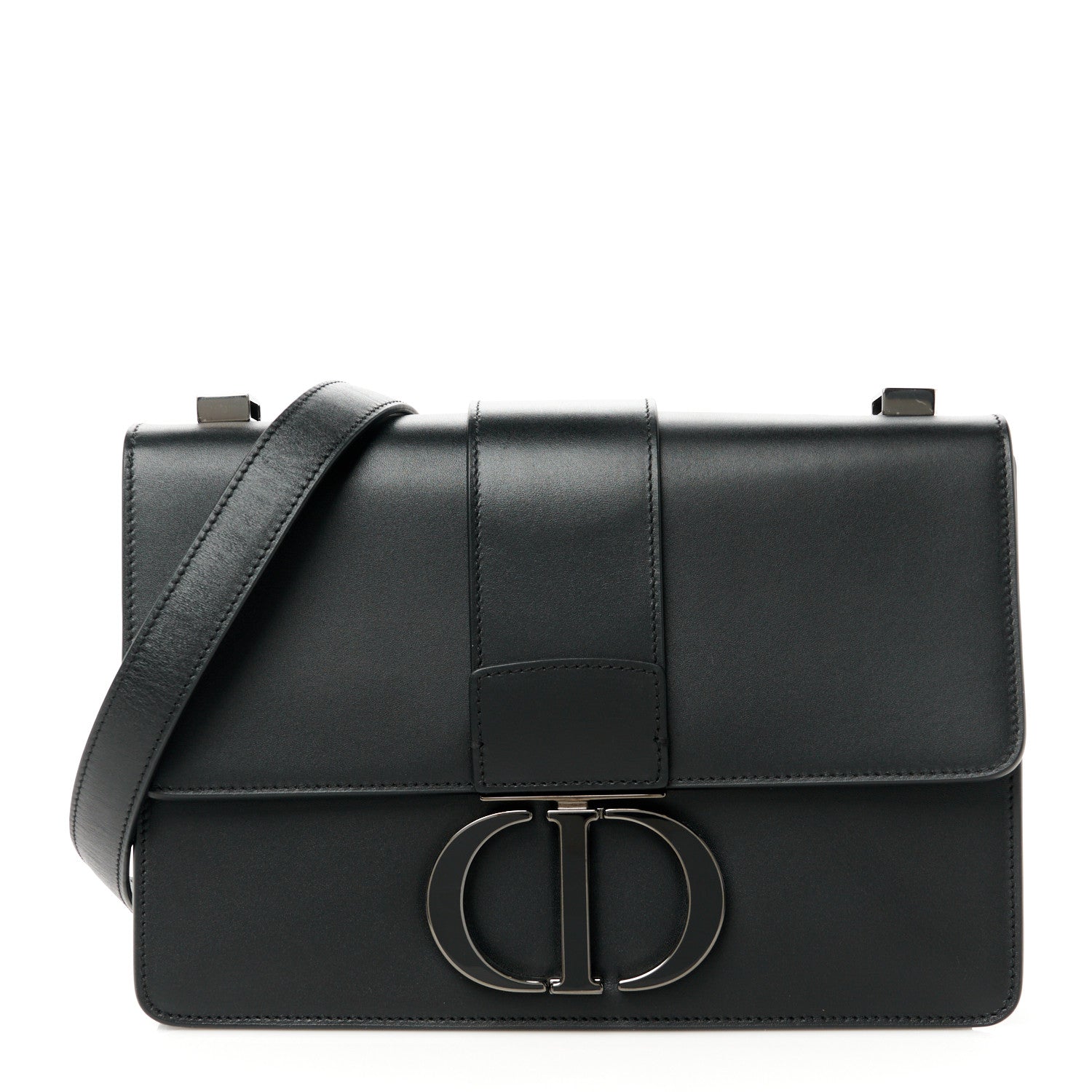 Christian Dior Smooth Calfskin 30 Montaigne Flap Bag Black 1 of 10