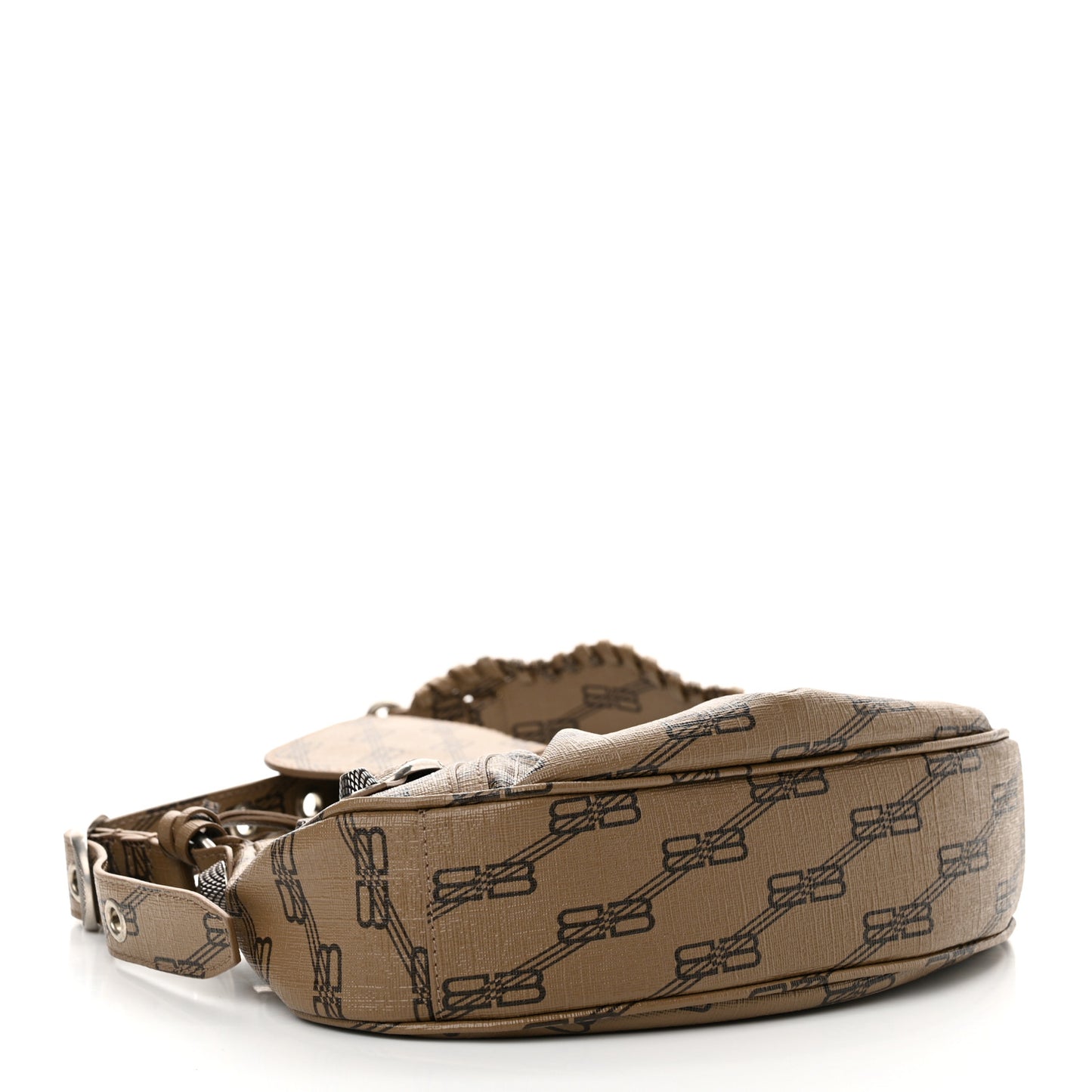 Coated Canvas BB Monogram Le Cagole Shoulder Bag XS Beige Brown