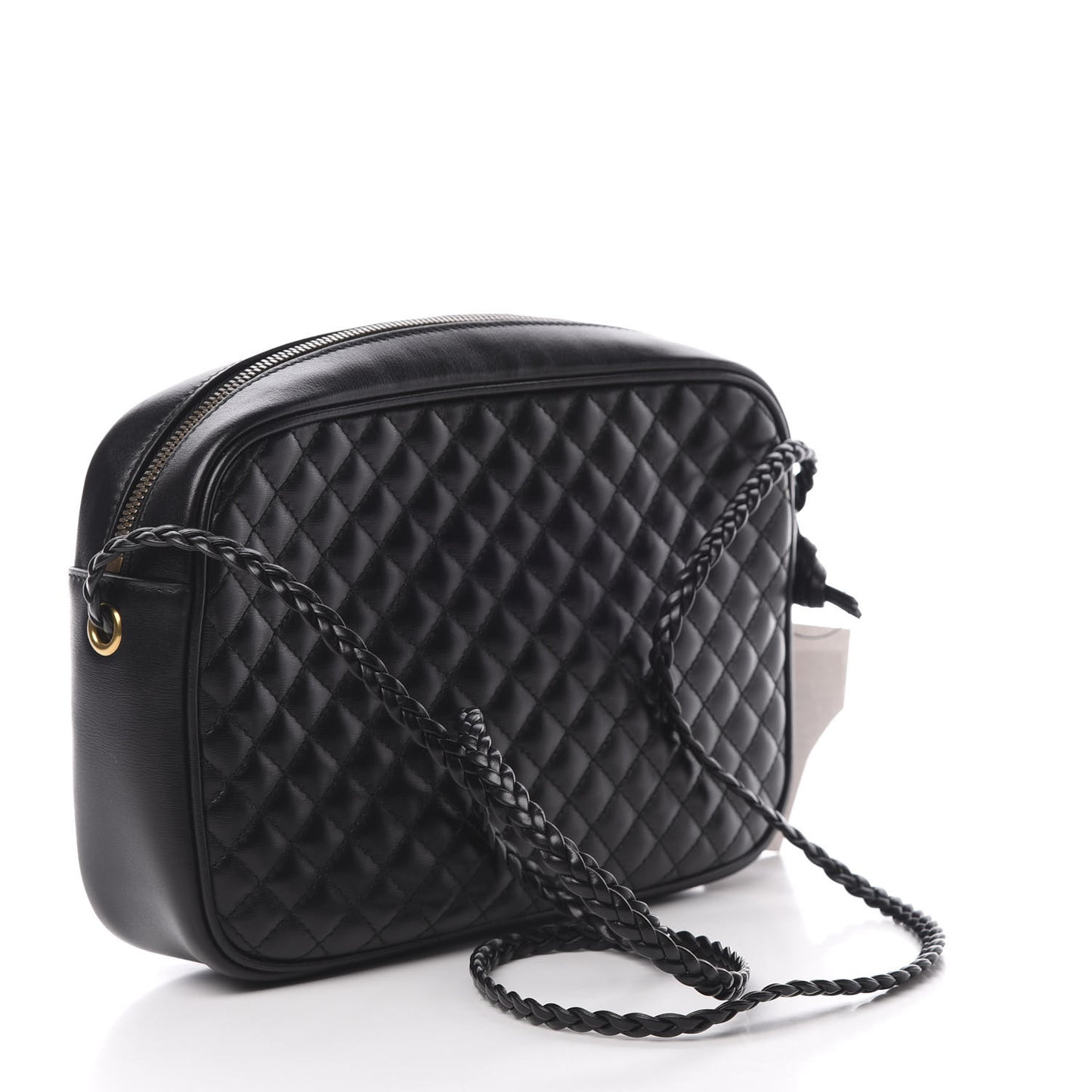 Calfskin Web Trapuntata Small GG Shoulder Bag Black