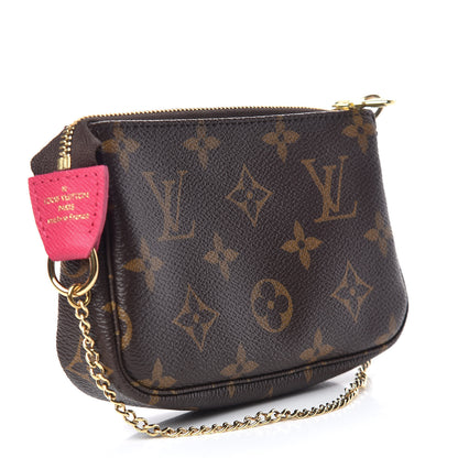 Louis Vuitton Monogram 2019 Christmas Animation Mini Courchevel Pochette Accessories Fuchsia 3 of 8