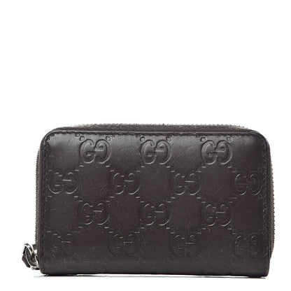 Gucci Guccissima Zip Around Card Case Chocolate 1 of 6