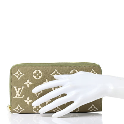 Louis Vuitton Empreinte Monogram Spring in the City Zippy Wallet Kaki Beige Cream 2 of 6
