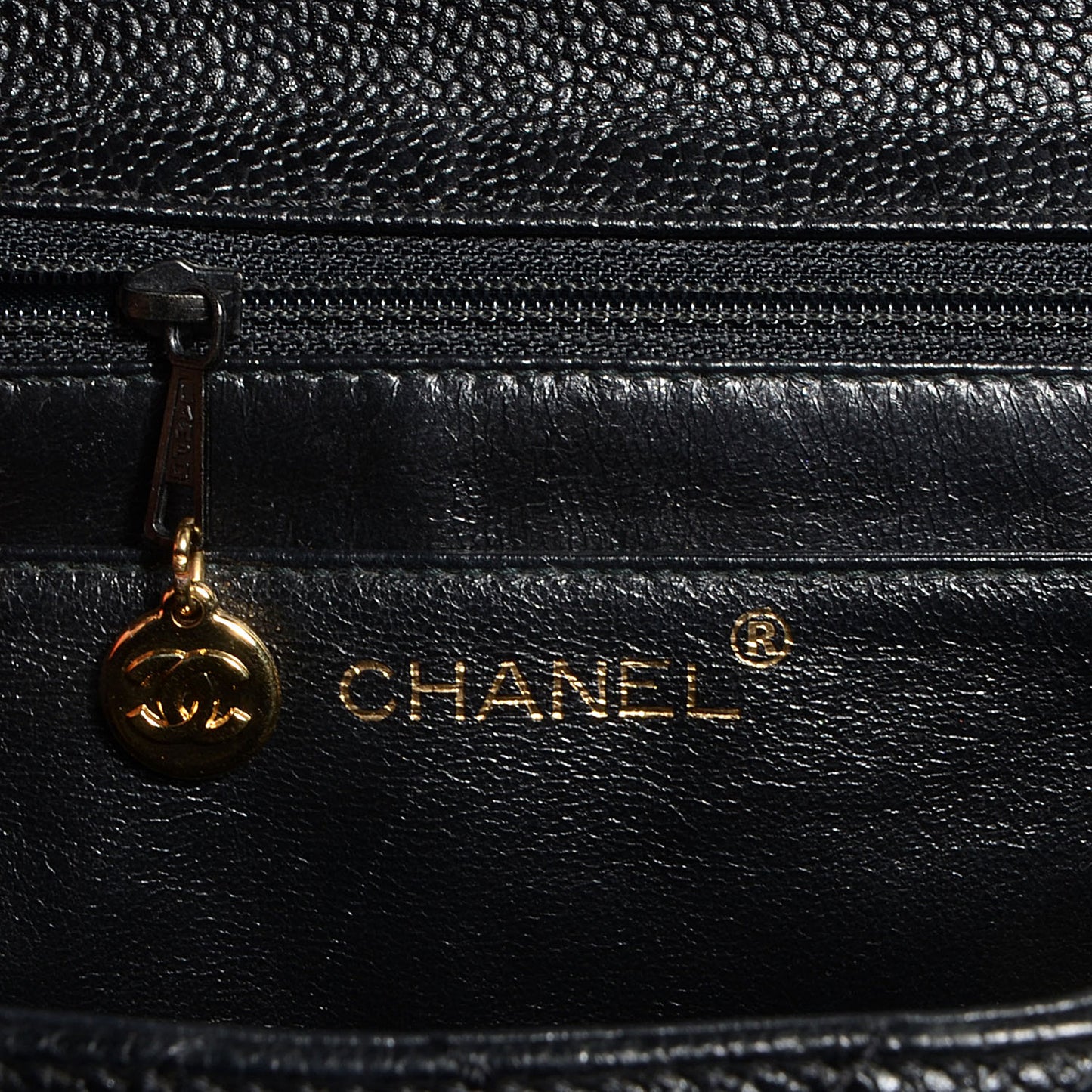Caviar Quilted Jumbo Kelly Flap Black