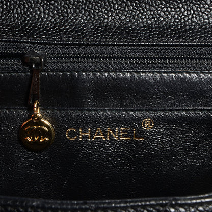 Chanel Caviar Quilted Jumbo Kelly Flap Black 6 of 8