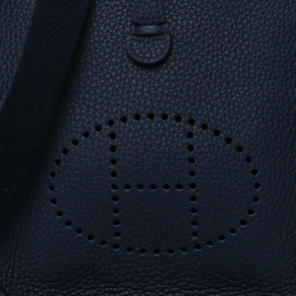 Hermes Taurillon Clemence Amazone Evelyne TPM Bleu Nuit Bleu Indigo 7 of 9