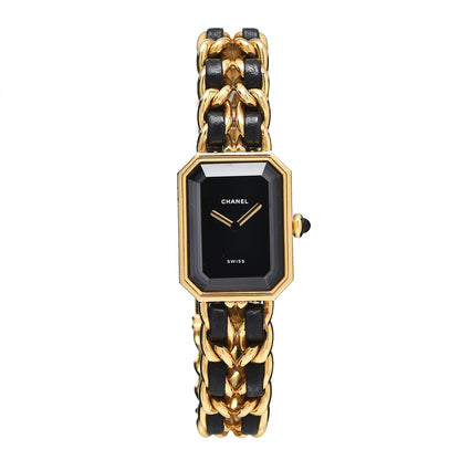 Chanel Stainless Steel Lambskin 20mm Chain Premiere Quartz Watch Gold M 1 of 4