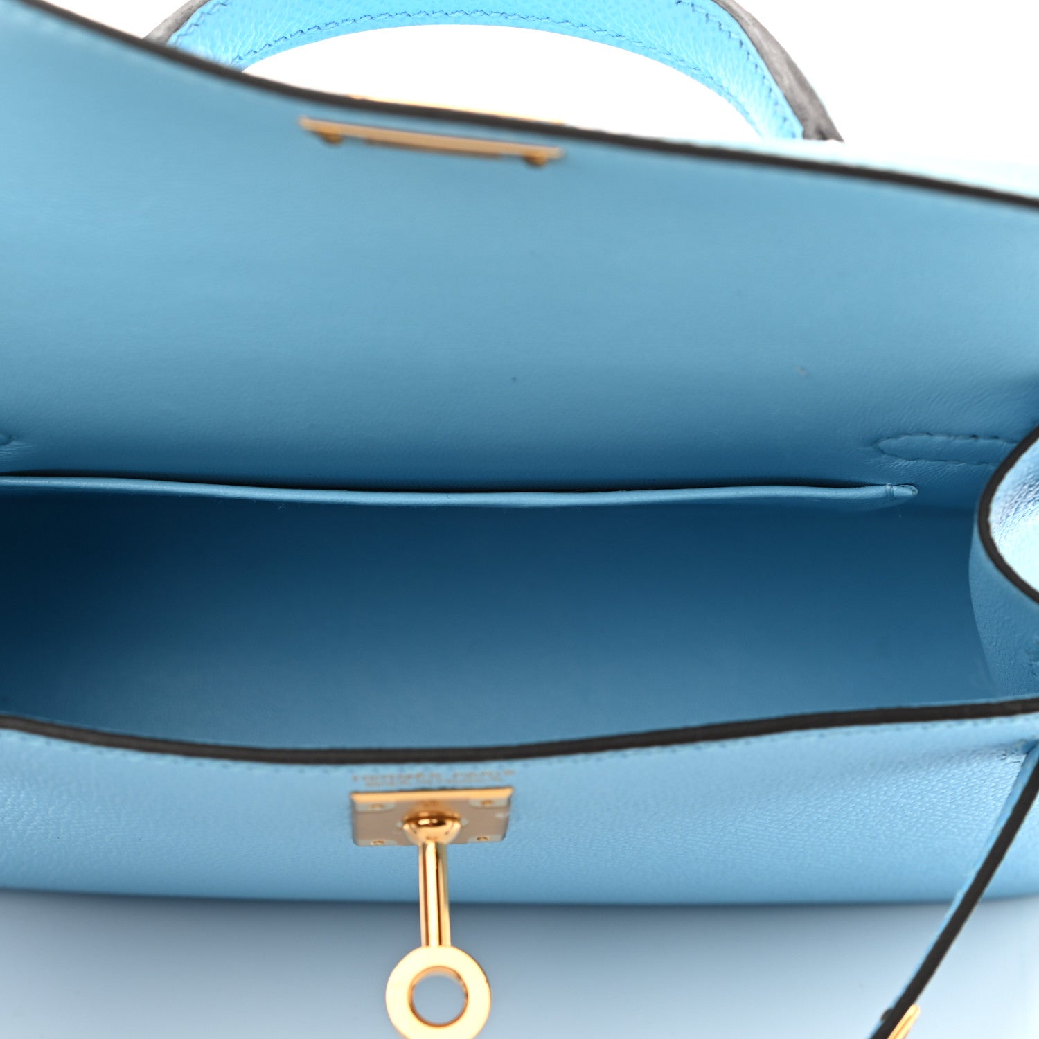 Hermes Epsom Mini Kelly Sellier 20 Celeste 5 of 11