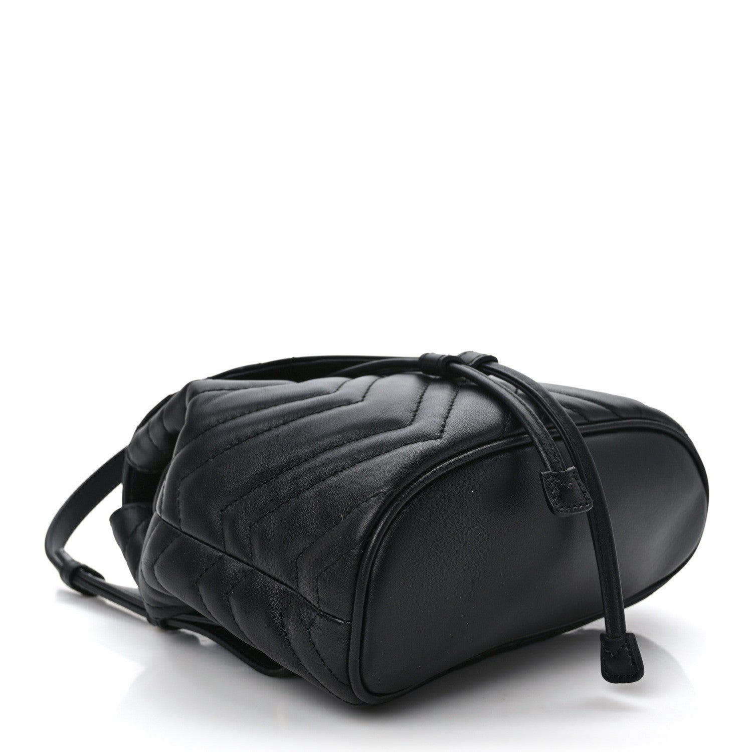 Gucci Calfskin Matelasse GG Marmont Flap Backpack Black 3 of 8
