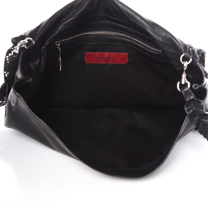 Valentino Garavani Lambskin Laser Cut Laceland Shoulder Bag Black 5 of 14