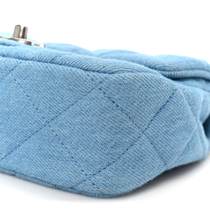 Chanel Denim Quilted Sweetheart Mini Flap Blue 10 of 12