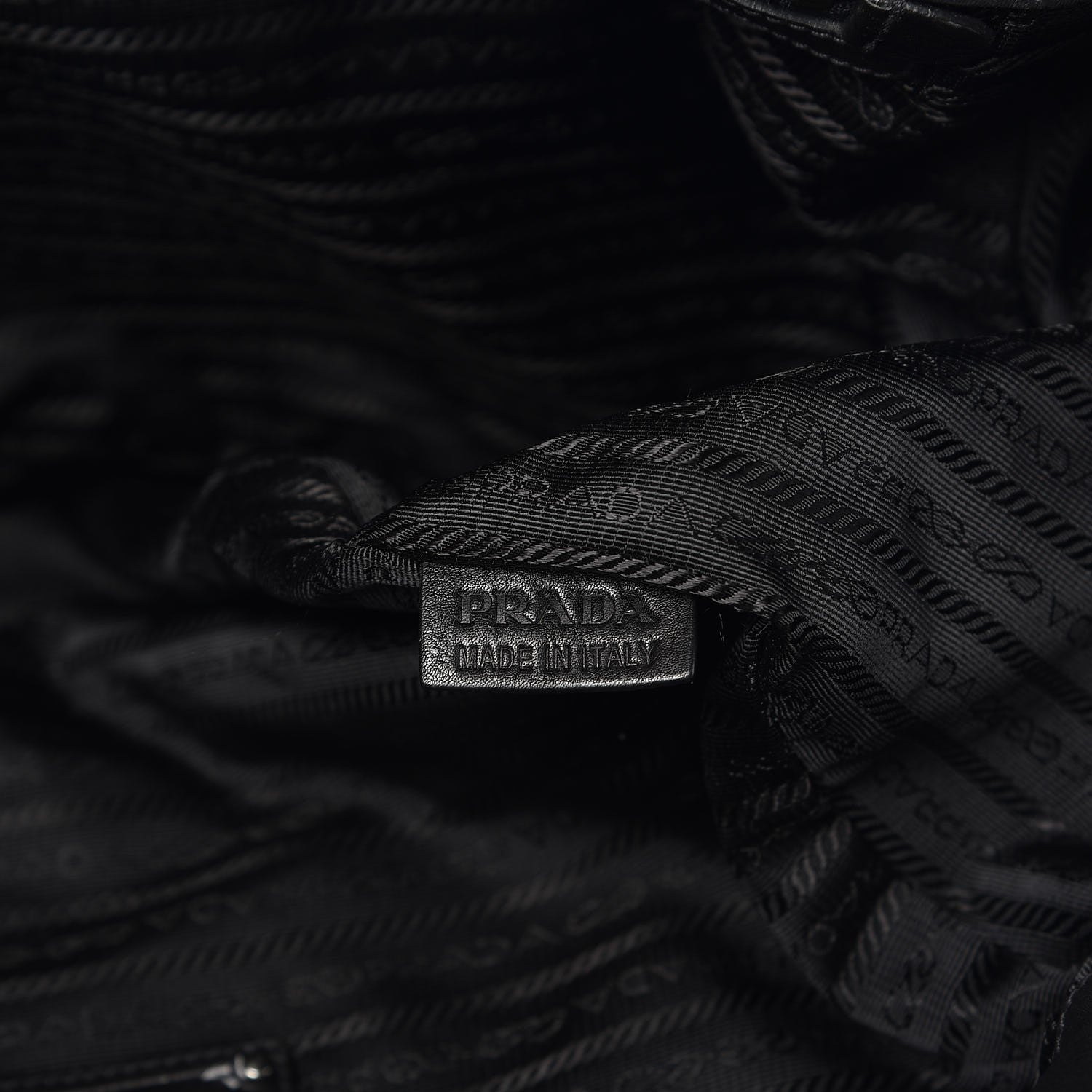 Prada Tessuto Nylon Stripes Tote Black 7 of 9
