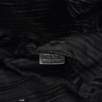 Prada Tessuto Nylon Stripes Tote Black 7 of 9