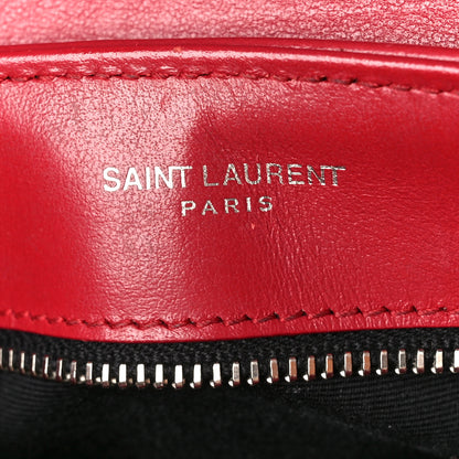 Saint Laurent Calfskin Y Quilted Monogram Toy Loulou Crossbody Bag New Lipstick 6 of 13