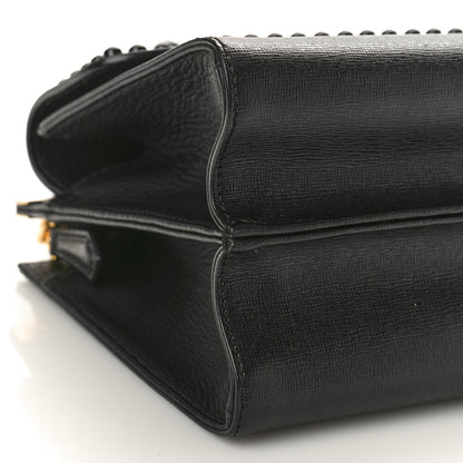 Fendi Vitello Elite Studded Monster Mini Demi Jour Shoulder Bag Black 9 of 10