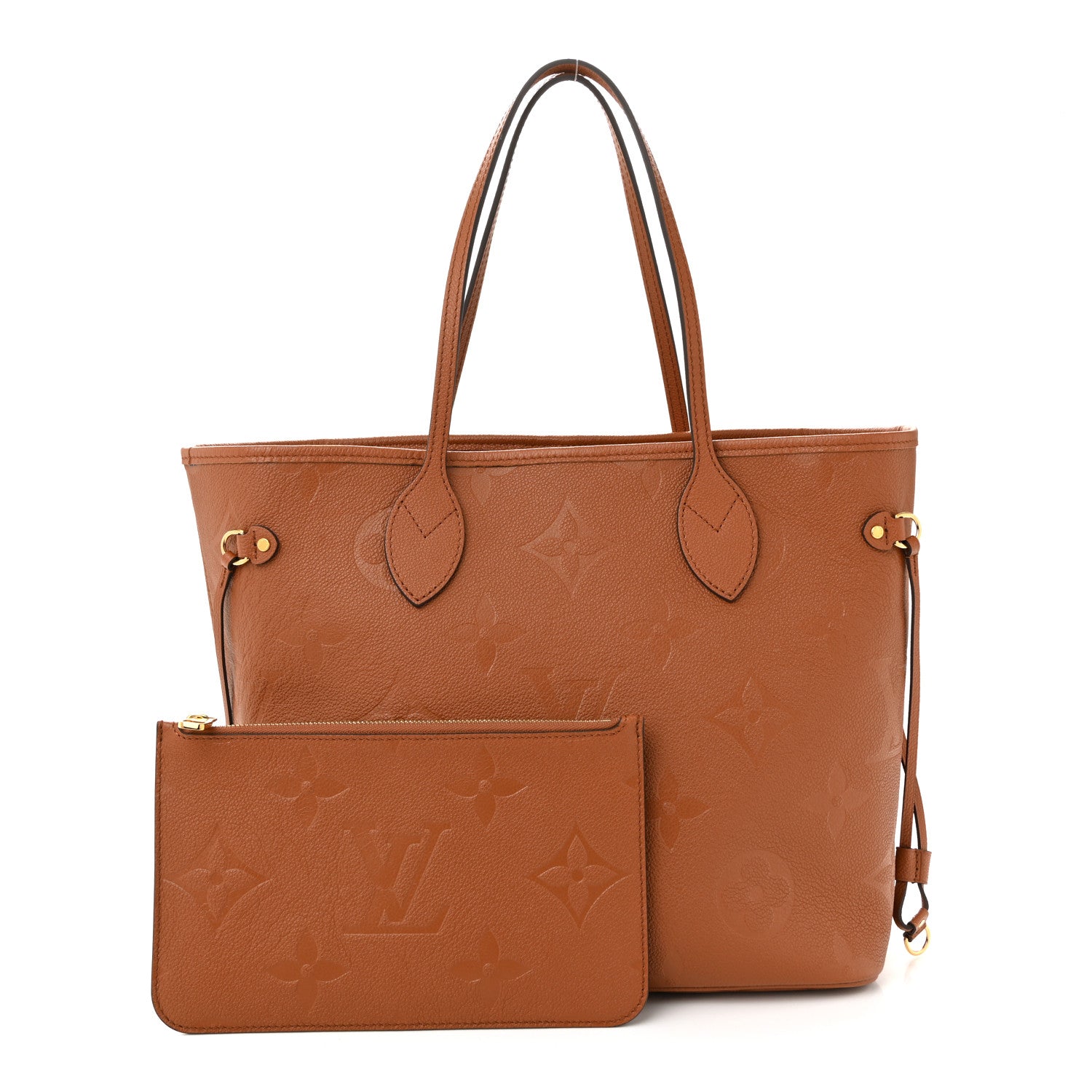 Louis Vuitton Empreinte Monogram Giant Neverfull MM Cognac 3 of 10
