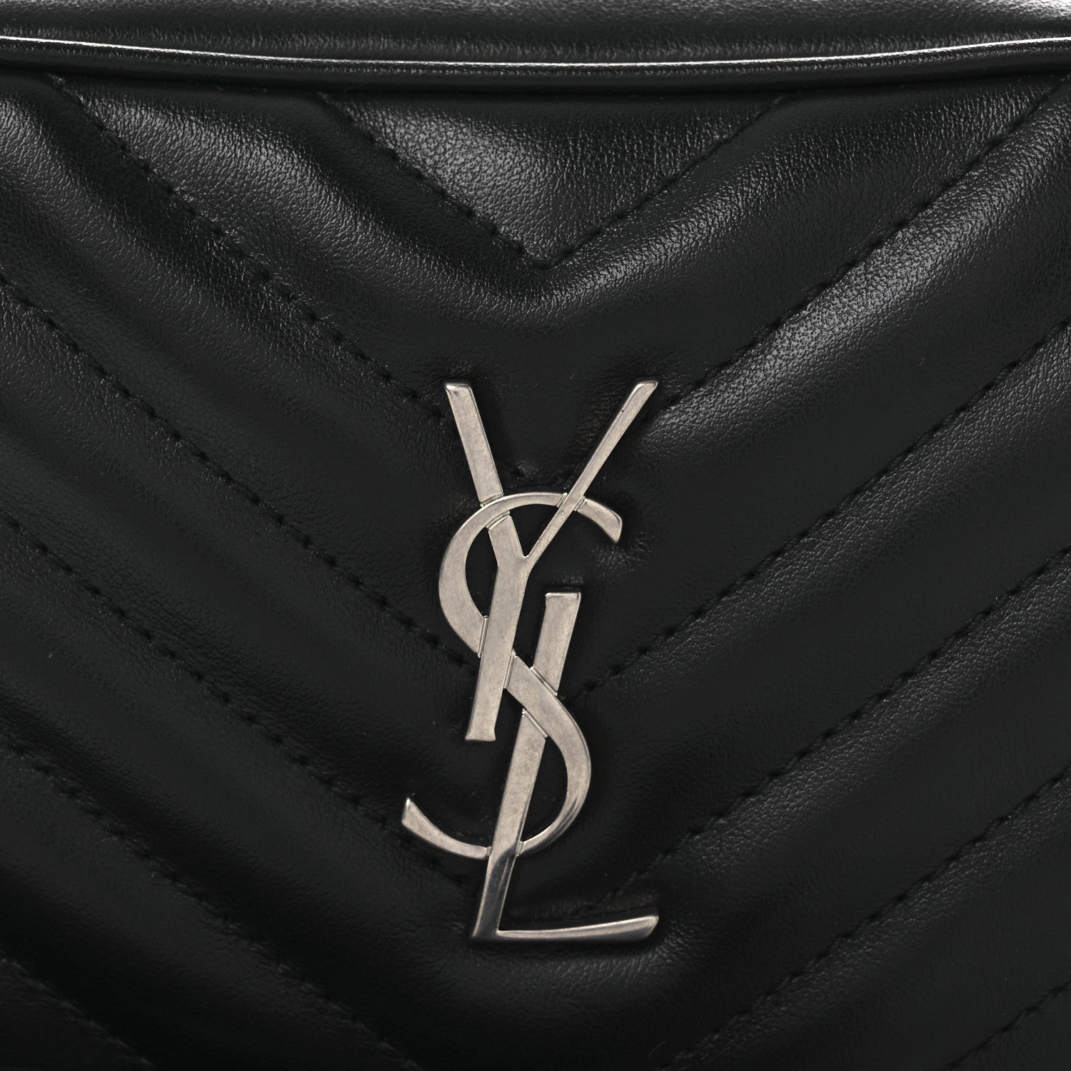 Saint Laurent Calfskin Matelasse Monogram Lou Belt Bag Black 8 of 11