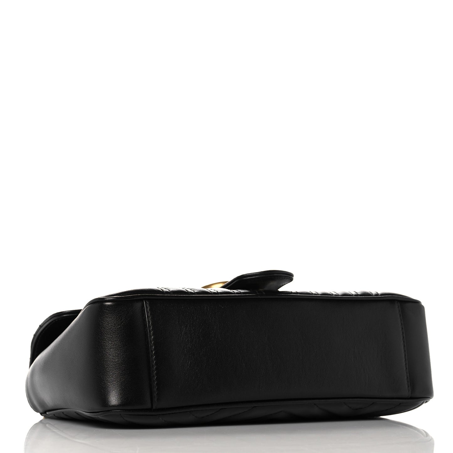 Calfskin Matelasse Small GG Marmont Shoulder Bag Black