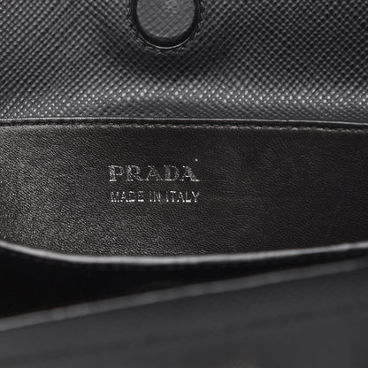 Prada Saffiano Cuir Medium Double Handle Tote Black 6 of 16