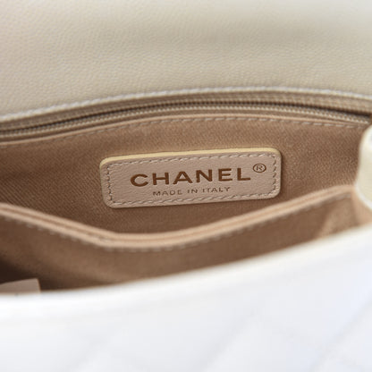 Chanel Iridescent Caviar Quilted Extra Mini Coco Handle Flap White 7 of 11