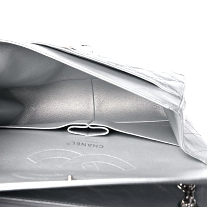 Chanel Metallic Aged Calfskin Quilted 2.55 Reissue 226 Flap Silver 5 of 9