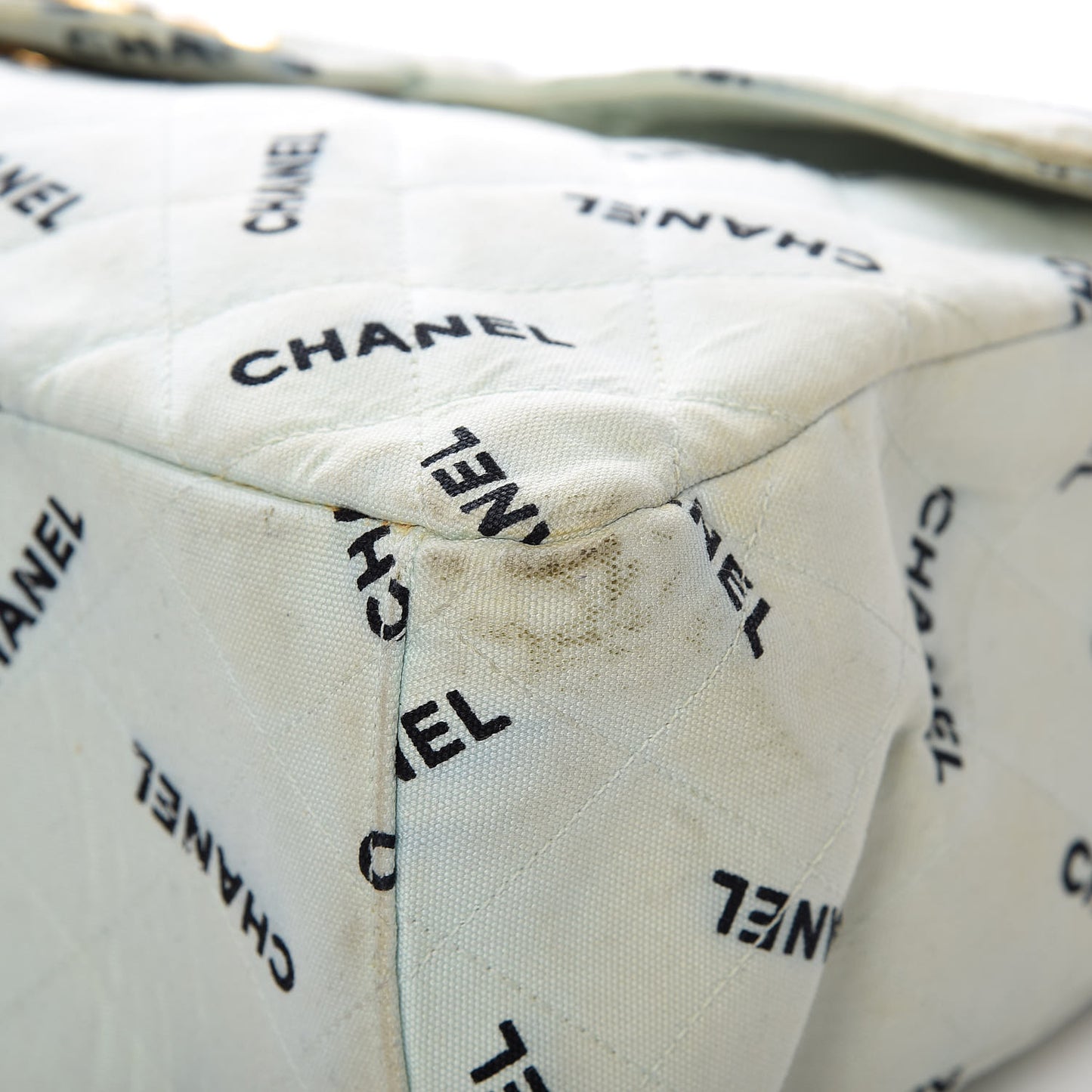 Canvas Quilted XL Jumbo Single Flap Green