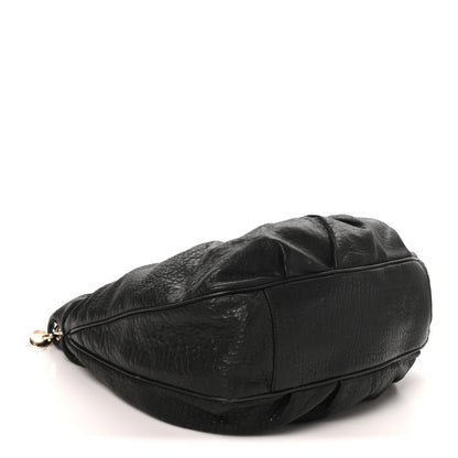 Fendi Crinkled Lambskin Mia Hobo Black 4 of 12