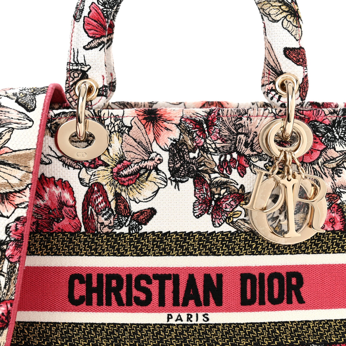 Canvas Embroidered Butterfly Print Medium Lady D-Lite Multicolor