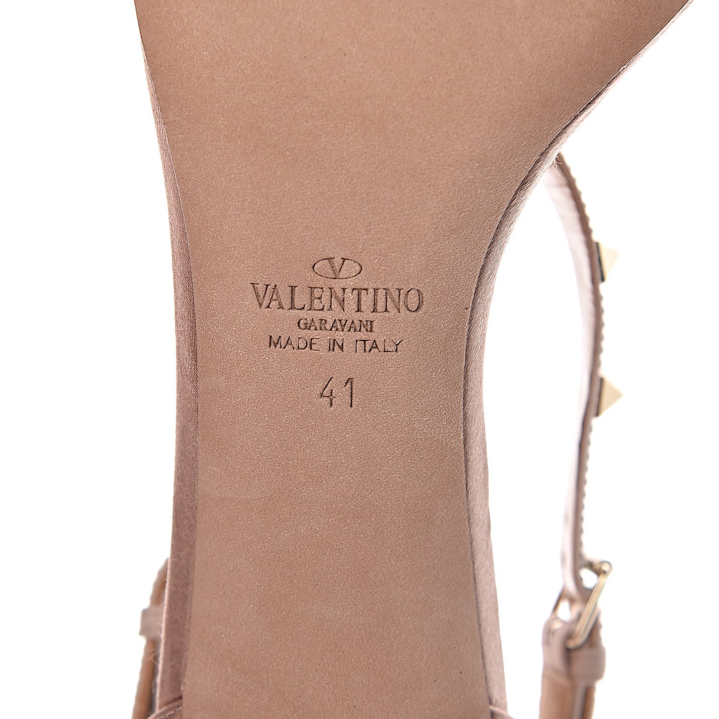 Satin Crystal Rockstud Crisscross 70mm Sandals 41 Poudre