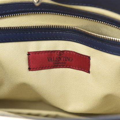 Valentino Garavani Vitello Rockstud Flip-Lock Shoulder Bag Marine 6 of 13