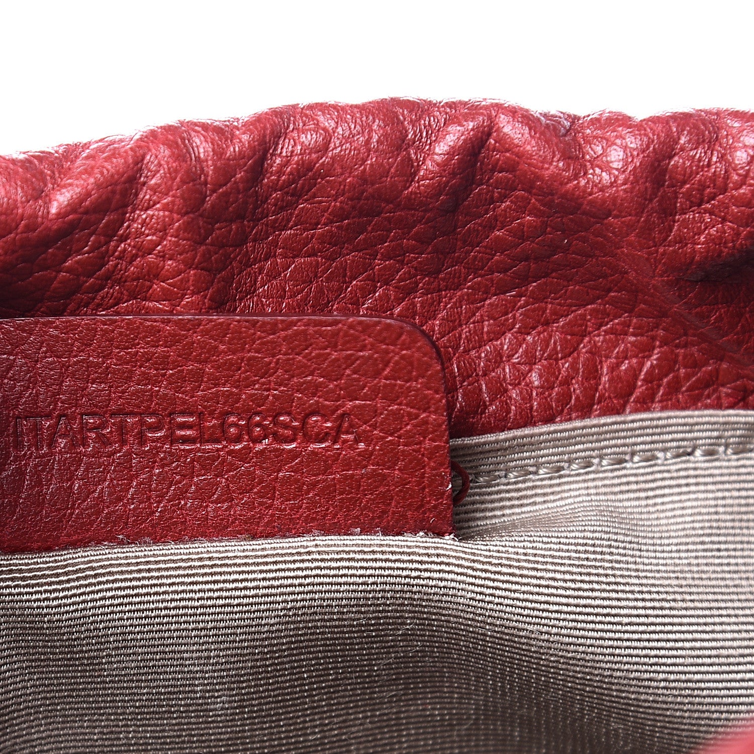 Burberry Grainy Calfskin Drawstring Pouch Red 6 of 9