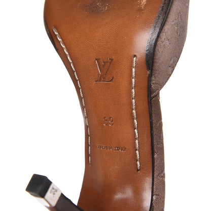 Louis Vuitton Satin Monogram Mules 39 Brown 7 of 13