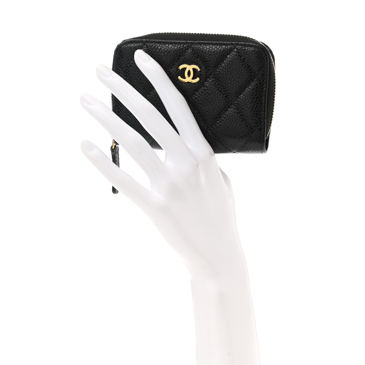 Chanel Caviar Quilted Classic Zipped Coin Purse Black 3 of 10