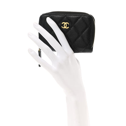 Chanel Caviar Quilted Classic Zipped Coin Purse Black 3 of 10