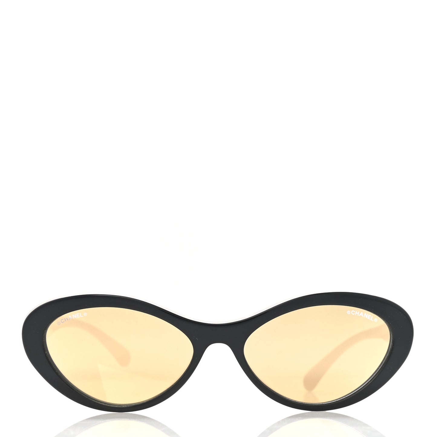 Acetate 24K Gold Mirror Oval Sunglasses 5416 Black