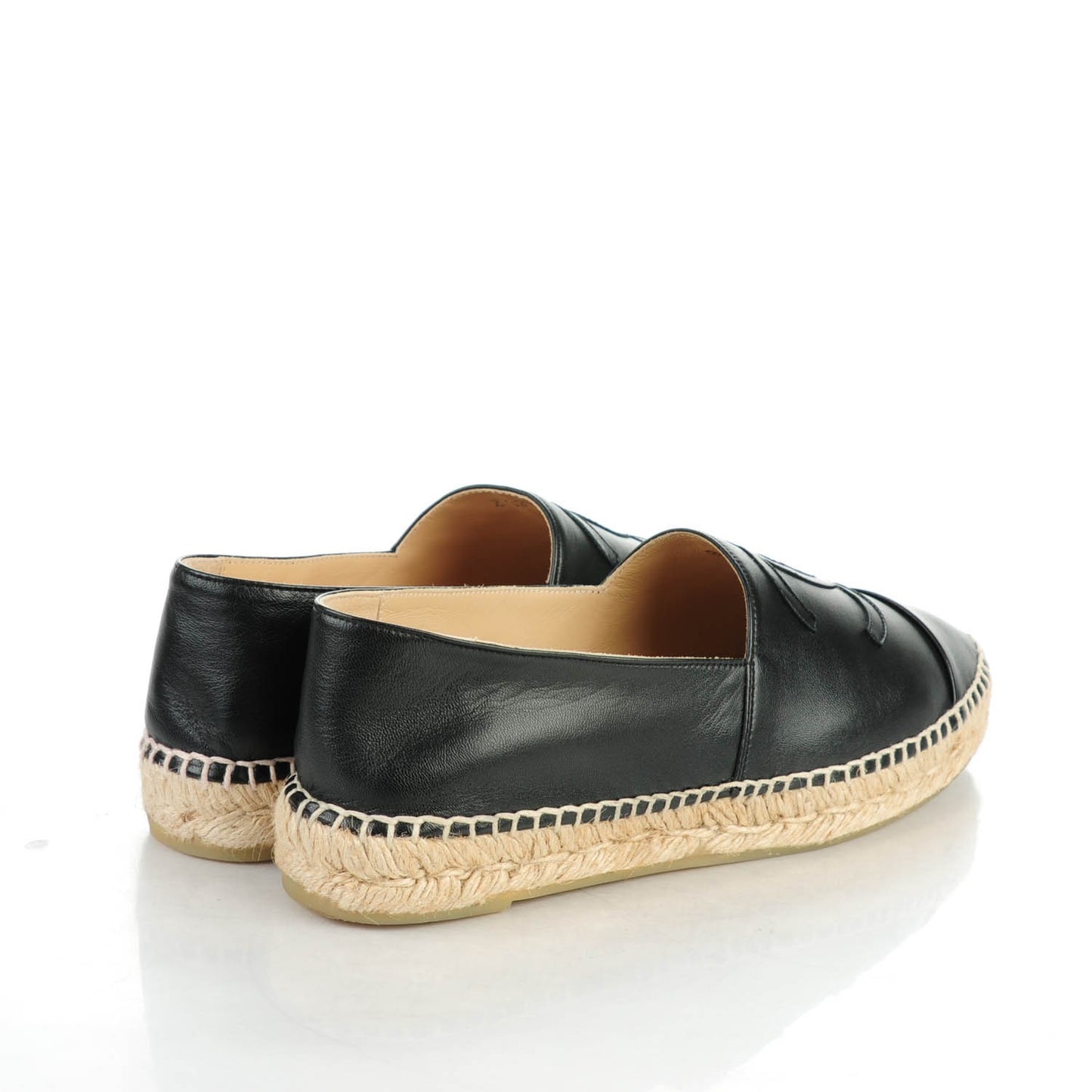 Lambskin CC Espadrilles 38 Black