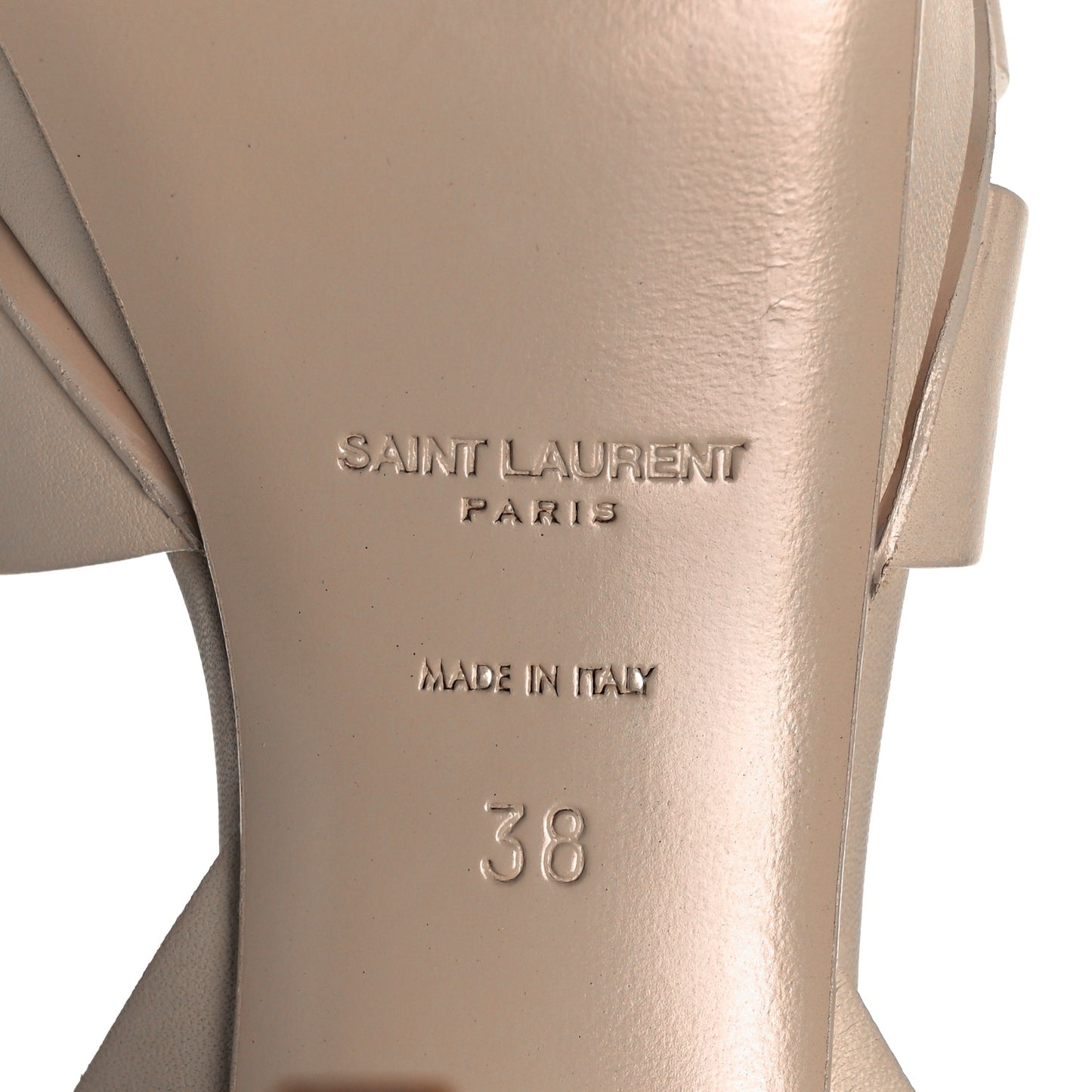 Calfskin Tribute 75 Platform Sandals 38 Nude Powder