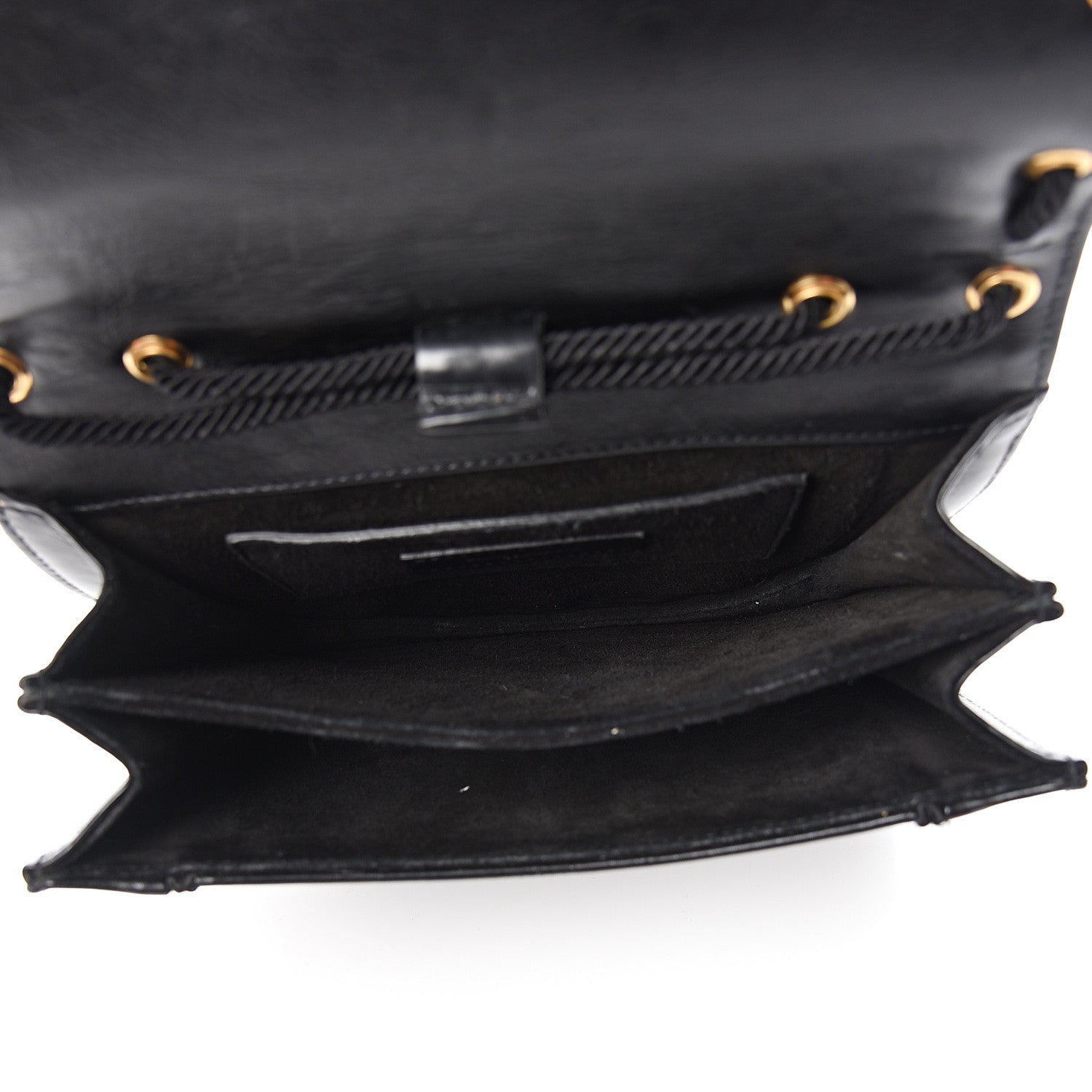 Saint Laurent Calfskin Medium Monogram Fetish Satchel Black 4 of 11