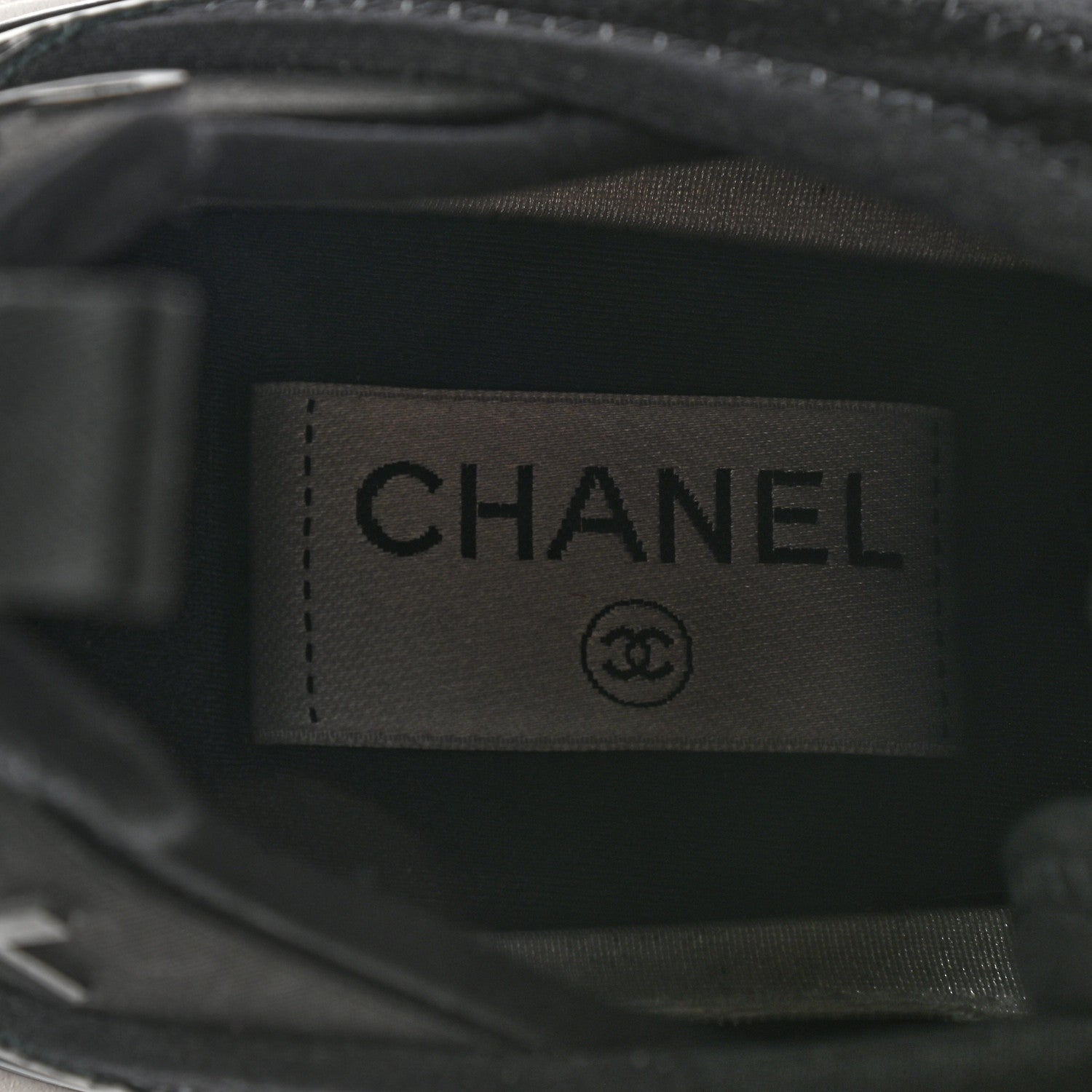 Chanel Velvet Calfskin Mixed Fibers CC Sneakers 37.5 Black 7 of 9