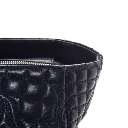 Versace Barocco Quilted Nappa Elettra Vanitas Tote Navy 18 of 18