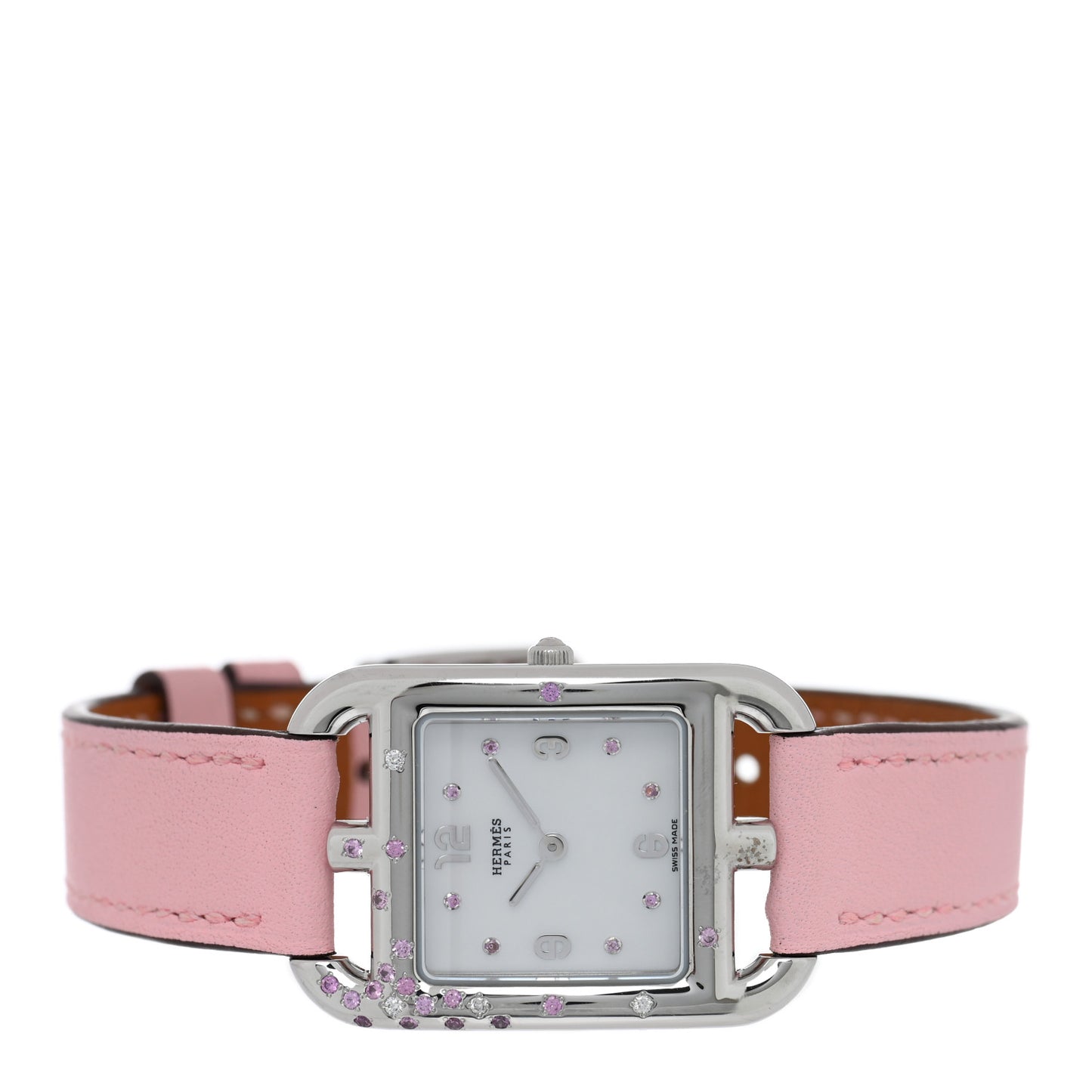 Stainless Steel Swift Diamond Pink Sapphire Mother of Pearl 23mm Cape Cod Quartz Watch Rose Sakura