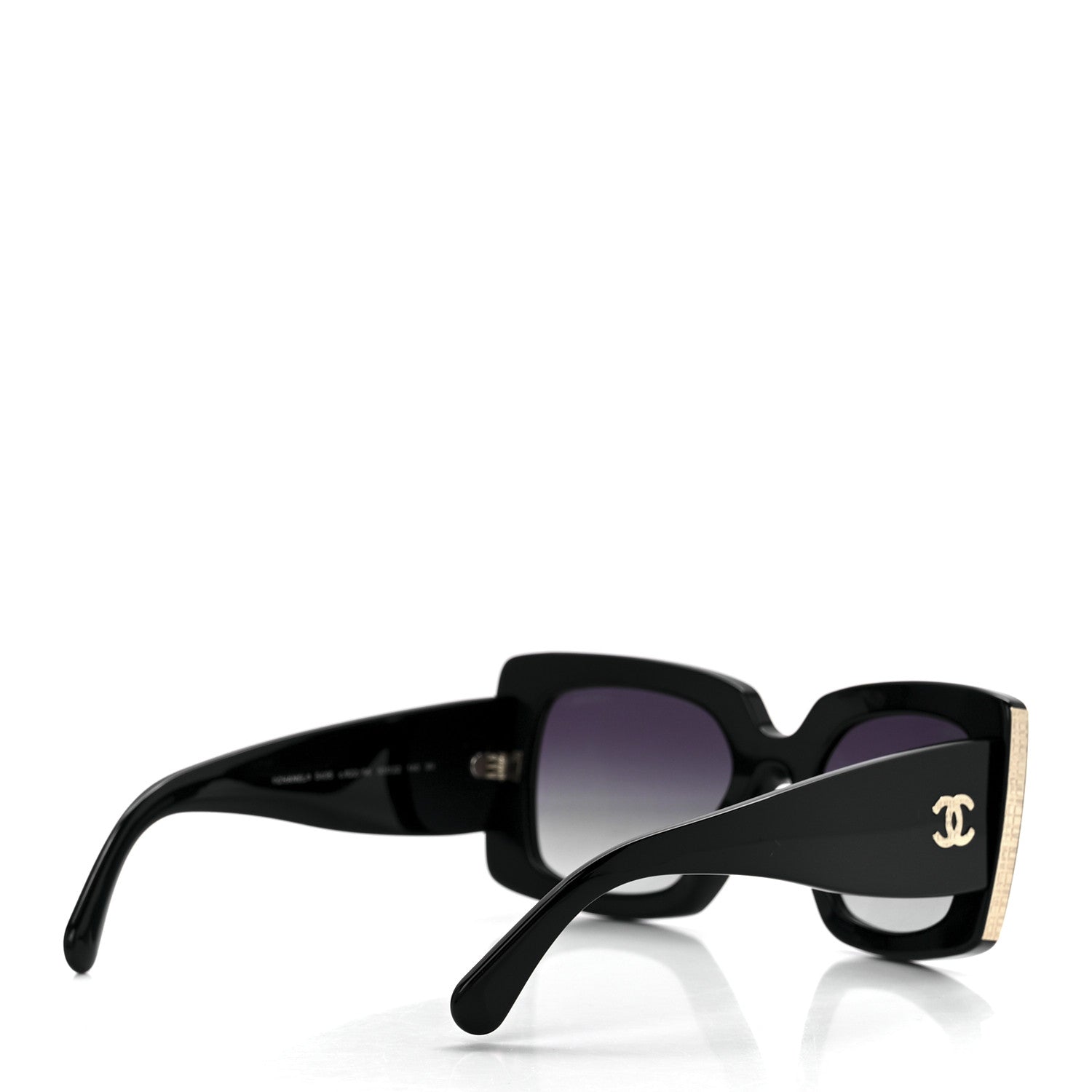 Chanel Acetate Rectangle Sunglasses 5435 Black 4 of 8