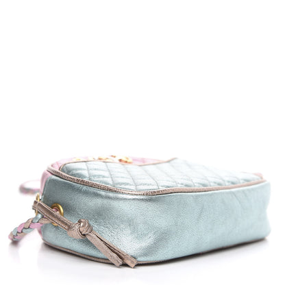 Gucci Laminated Nappa Trapuntata Mini Zumi Dome Shoulder Bag Rosa Lago Rame 3 of 10