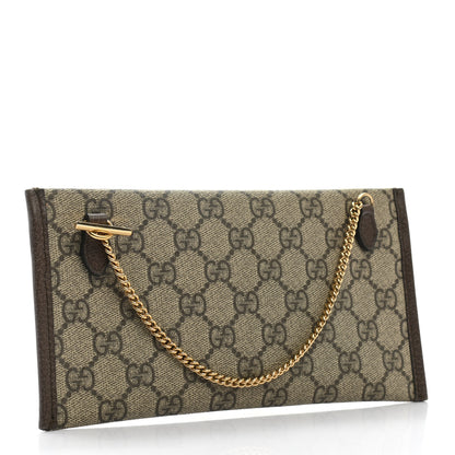 Gucci GG Supreme Monogram Large Rajah Chain Clutch Brown 3 of 7