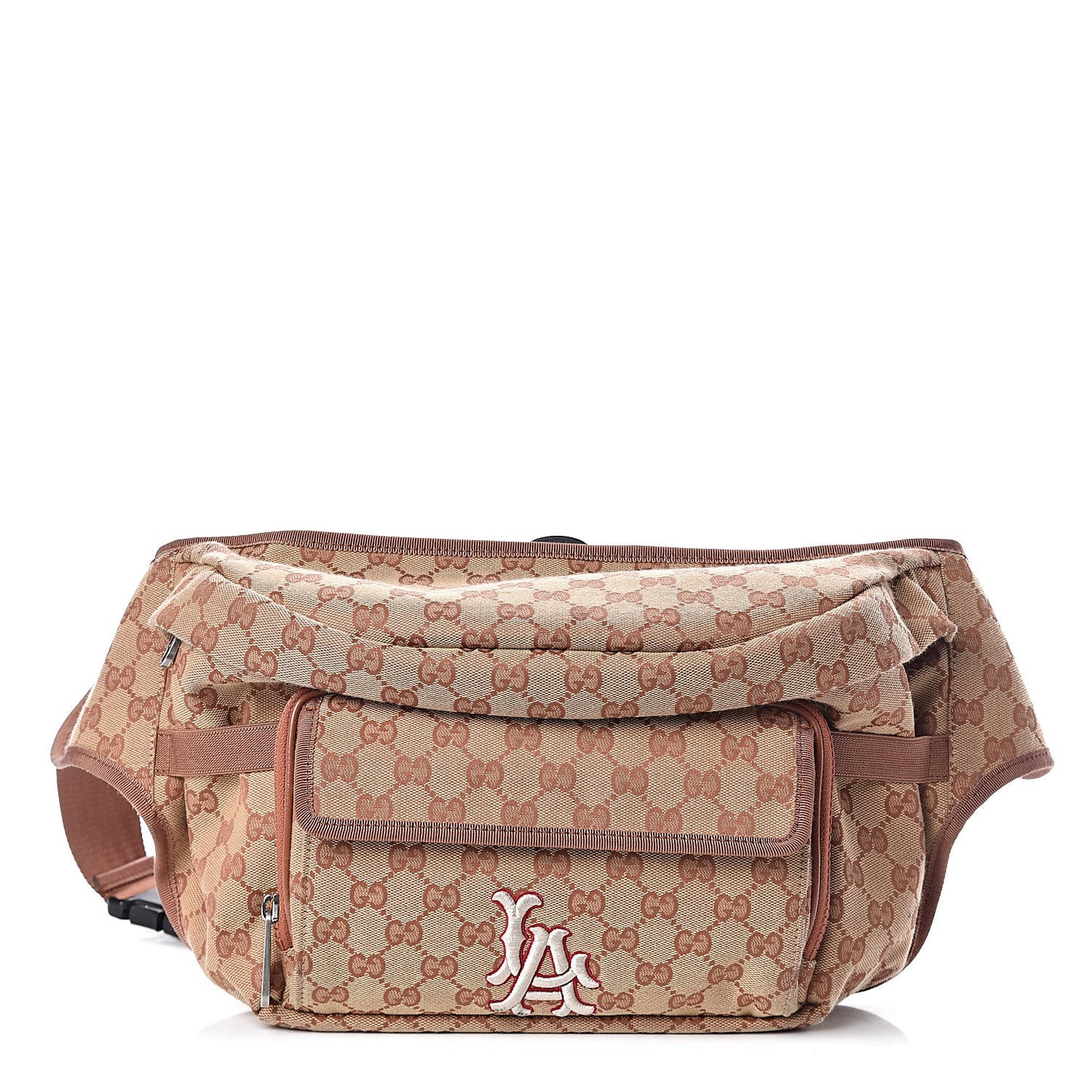 X MLB GG Monogram LA Dodgers Convertible Belt Bag Beige Ruggine Ivory