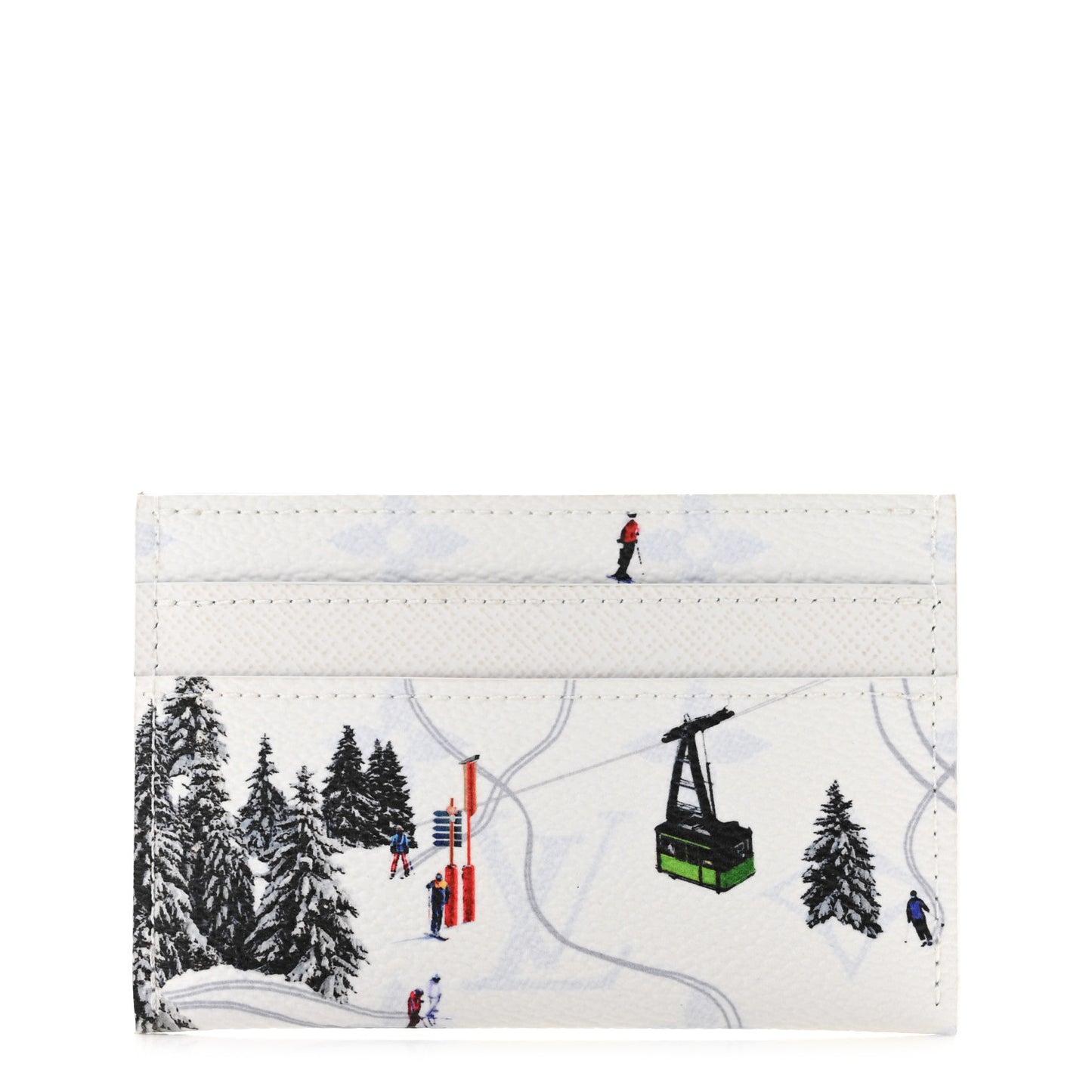 Monogram Sports Card Holder Ski White