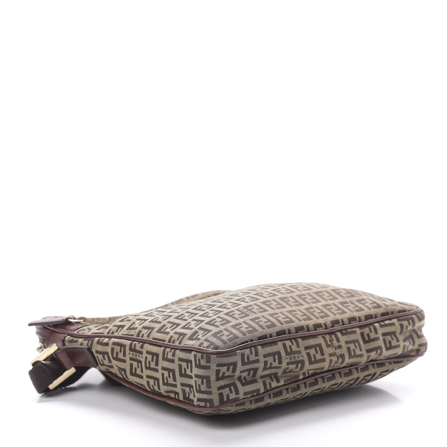 Fendi Zucchino Vitello Crossbody Messenger Mogano Panna Bruciato 4 of 14