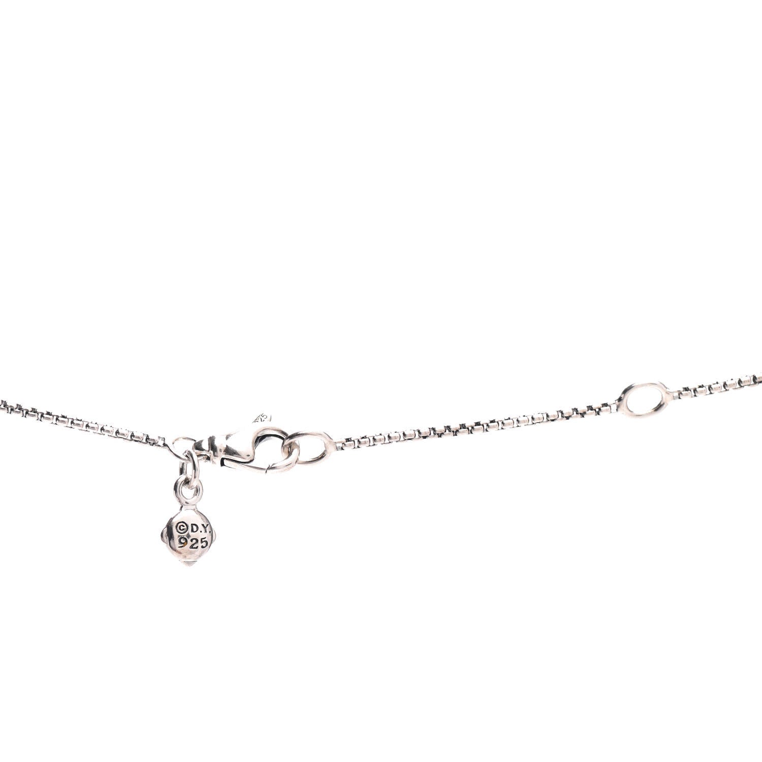 David Yurman Sterling Silver 18K Yellow Gold Wellesley Link Pendant Necklace 3 of 3