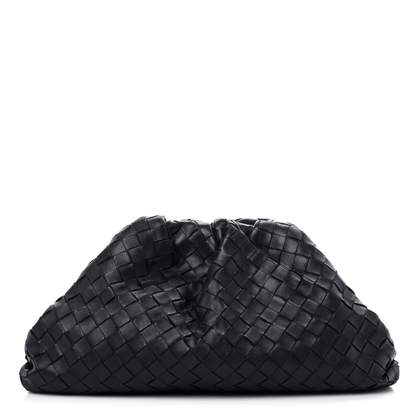 Nappa Maxi Intreccio The Pouch Oversized Clutch Black