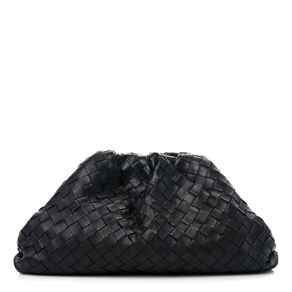 Bottega Veneta Nappa Maxi Intreccio The Pouch Oversized Clutch Black 1 of 11