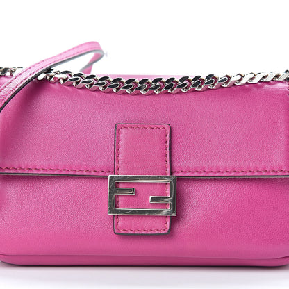 Fendi Shiny Nappa Micro Baguette Magenta 8 of 10